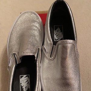 Silver Slip on Tennis shoes